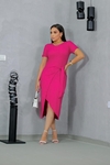 Vestido Canelado com manga - Pink