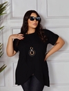 Blusa Mullet Plus Size - Preta