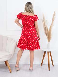 Vestido Ciganinha Coração- Vermelho - comprar online