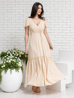 Vestido Longo - Nude