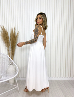 Vestido Longo Laço - Branco - comprar online