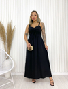 Vestido Longo Laço - Preto