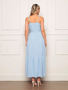 Vestido Longo - Azul Bebê - comprar online