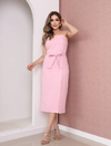 Vestido Midi Alfaiataria - Rosa Bebê