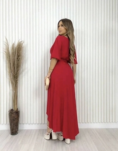 Vestido Longo Envelope - Vermelho - comprar online