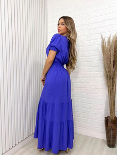 Vestido Longo Duna - Azul Bic - comprar online