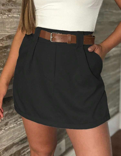 Shorts Saia Alfaiataria - Preto - comprar online