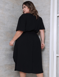 Vestido Midi Plus - Preto na internet