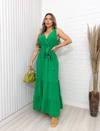 Vestido longo regata - Verde Bandeira - comprar online