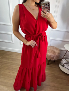 Vestido longo regata - Vermelho na internet