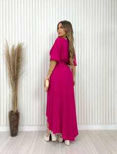 Vestido Longo Envelope - Pink - comprar online