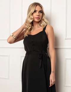 Vestido Midi - Preto - comprar online