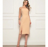 Vestido Midi Alfaiataria - Nude