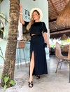 Conjunto Croped E Saia longa - Preto