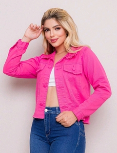 Jaqueta Jeans sem elastano - Pink na internet