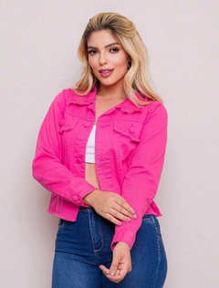 Jaqueta Jeans sem elastano - Pink