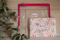 Set estuches duo flores fucsia