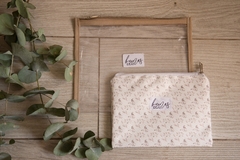 Set estuches duo Hojas beige