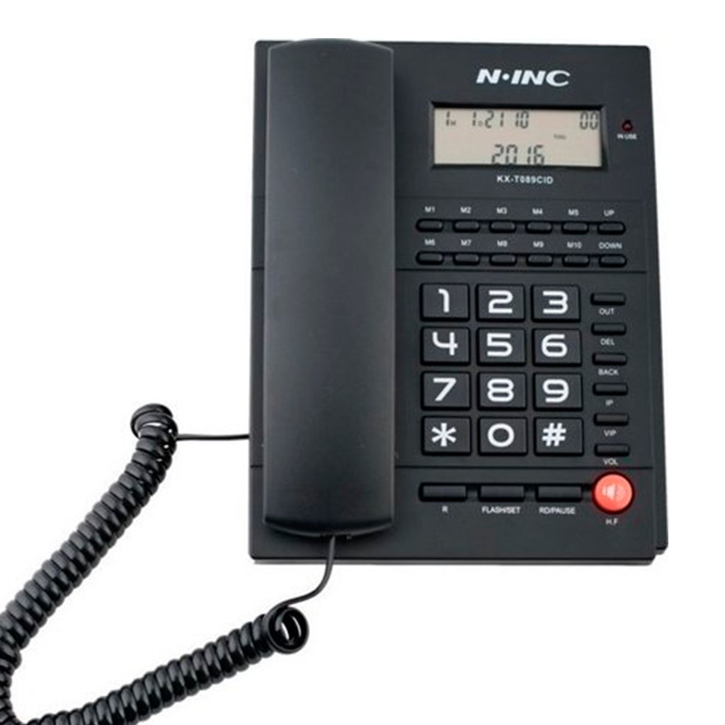 Teléfono Fijo N-Inc KX-T089 con Identificador de Llamadas