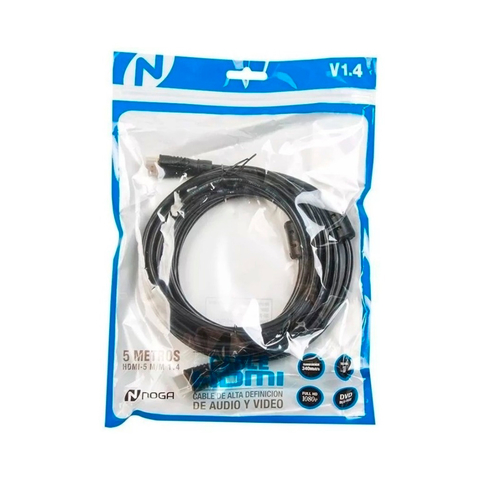 Cable HDMI 5 Metros Alta Velocidad 1.4 1080 340Mb/s 3D Noganet