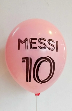 10 globos impresos Messi 10