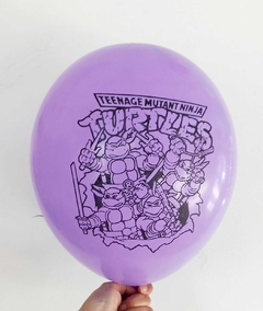 10 globos impresos Tortugas Ninja - comprar online