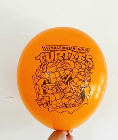 10 globos impresos Tortugas Ninja