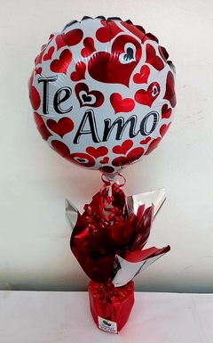 GLOBO DE MYLAR TE AMO 9" CON BASE - comprar online