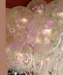 Globo con confetti inflado con helio (por unidad) - comprar online