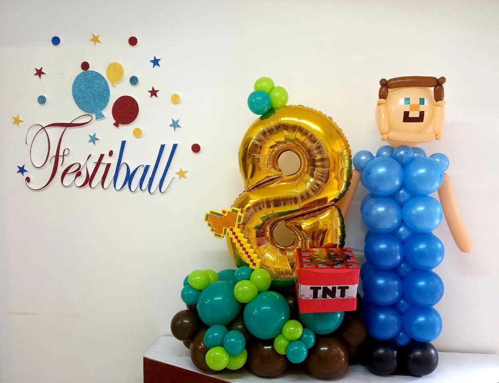 Decora Nicaragua - Bouquet de globos Minecraft!! ☎️ 7896 8089 #balloons  #balloonsbouquet #balloons8 #decoracionconglobos #decoranicaragua #birthday  #birthdayboy #bouquetglobos #minecraft #balloonsminecraft