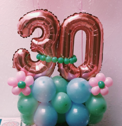 Balloon Bouquet básico 2 Números 35 cm - Festiball - Tienda de globos