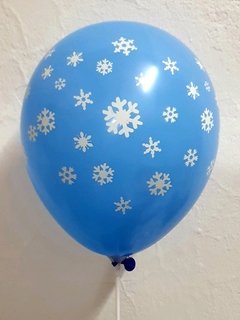 10 globos con Copos impresos