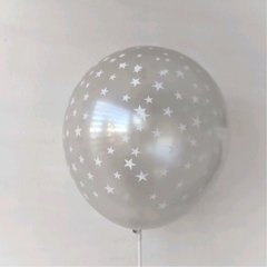 10 globos impresos con estrellas