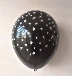Imagen de 10 globos impresos con estrellas