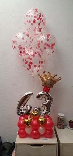 Balloon Bouquet con corona chica - Festiball - Tienda de globos