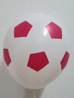 1 globo impreso con gajos rojos