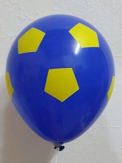 1 globo con impresion de gajos amarillo