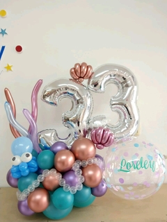 Balloon Bouquet fondo de Mar elegante - comprar online