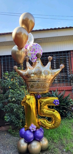 Balloon bouquet Reina de 15 - comprar online