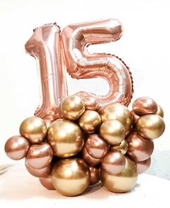 Balloon Bouquet Rose Gold 15 años - comprar online