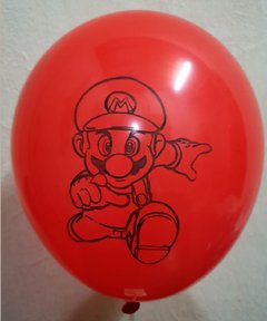 10 Globos impresos Mario