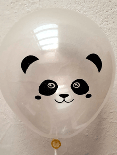 10 Globos impresos cara Panda