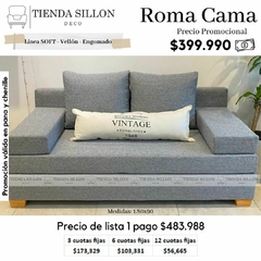 Sofá Roma adaptable a cama (sin sistema) 1.80 x 90