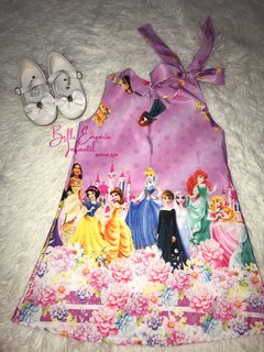 Vestido trapézio princesas da Disney 03