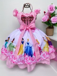 Vestido Princesas da Disney luxo na internet