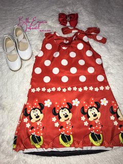 Vestido trapézio Minnie vermelha