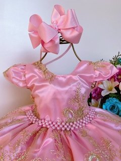 Vestido Realeza rosa e dourado - comprar online