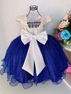 Vestido azul royal saia brilhosa na internet