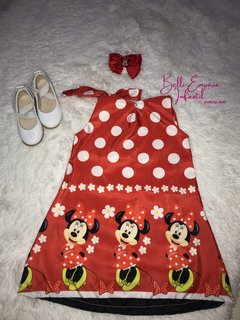 Vestido trapézio Minnie vermelha - comprar online