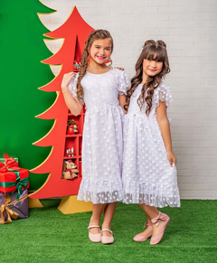 Vestido Emilly tule Branco - Belli Empório Infantil